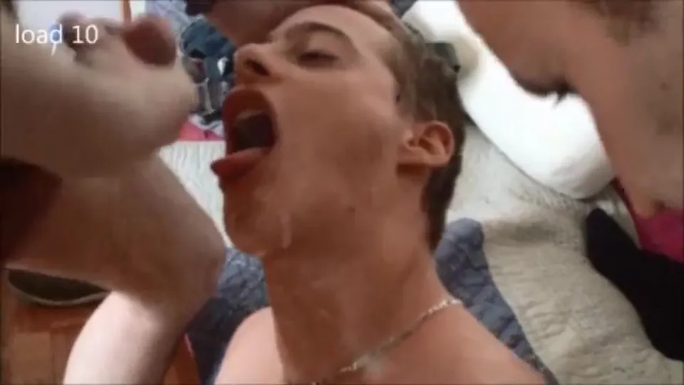 Schwule Bukkake: Sperma essen und schlucken