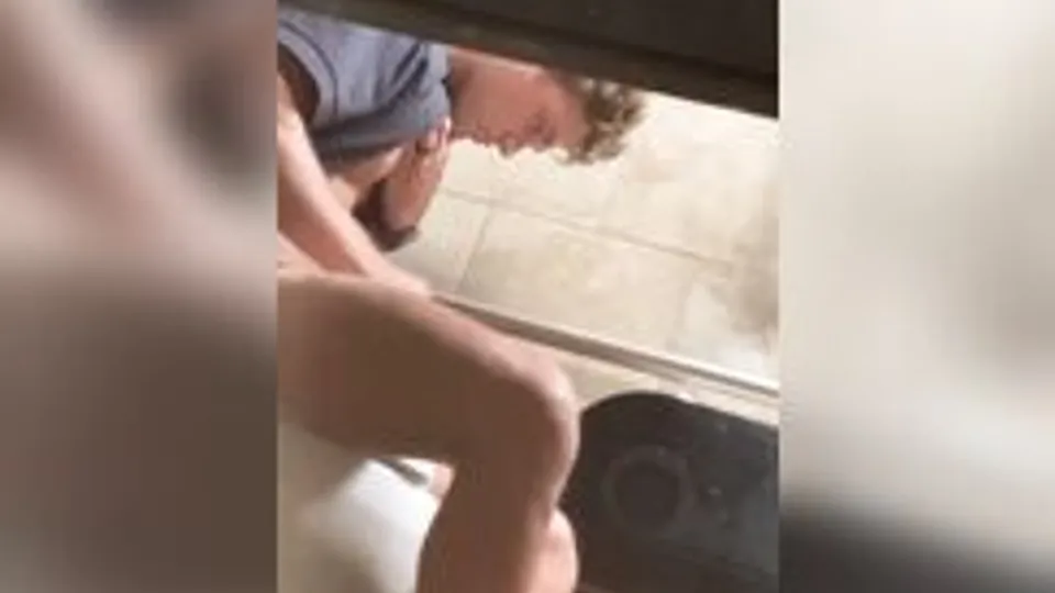 Spy caught cum and cleanup