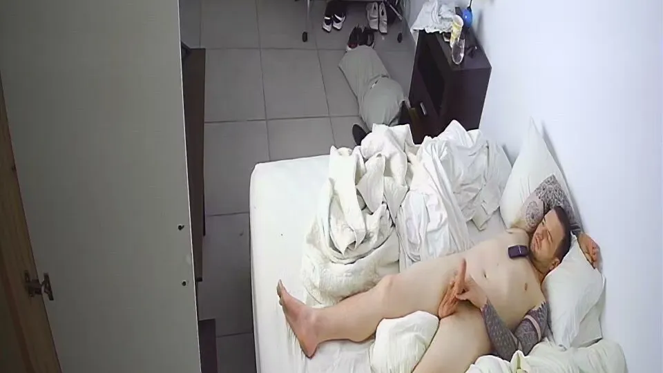 Spy - Russian Guy playing with his dick on ipcam - ThisVid.com