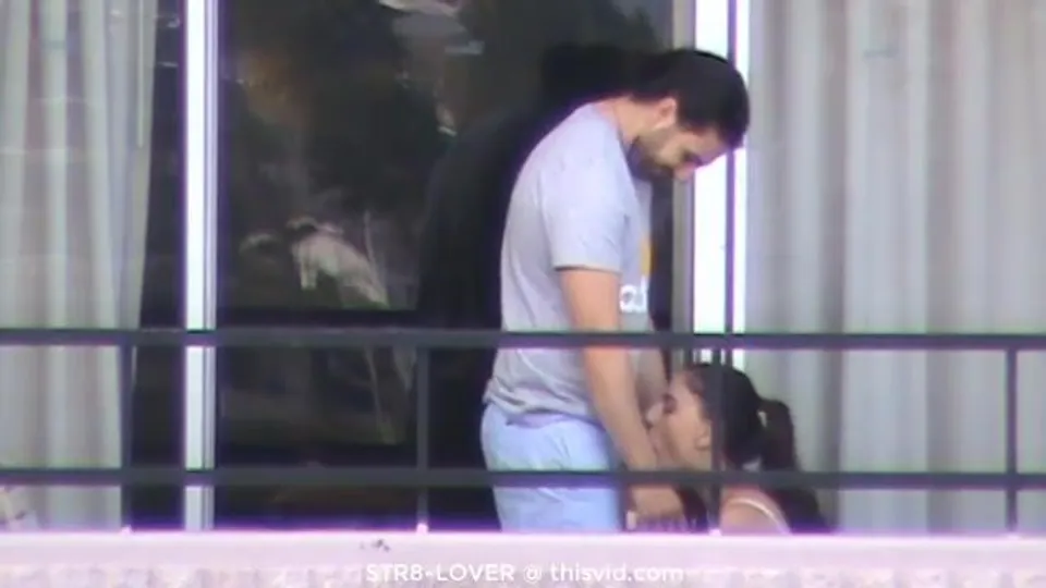 Spying on neighbours 47 - blow-job on balcony - ThisVid.com