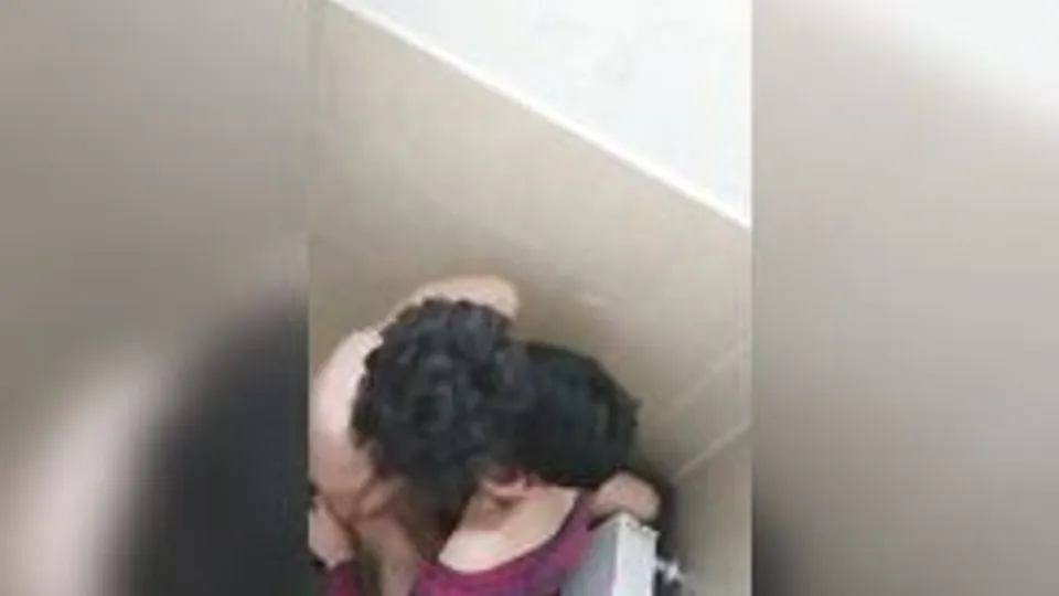 Spying on twink boys in public toilet