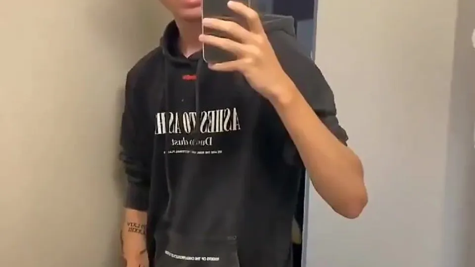 Standing there in the bathroom