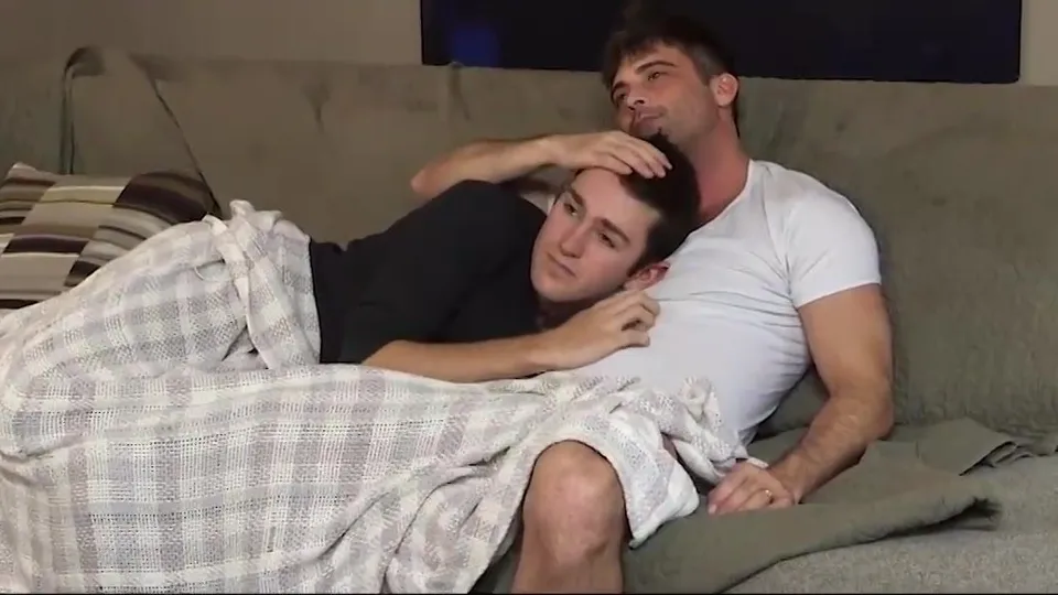 Stepdad Seduces with Movie Night, Pops Cherry, Cums in Ass