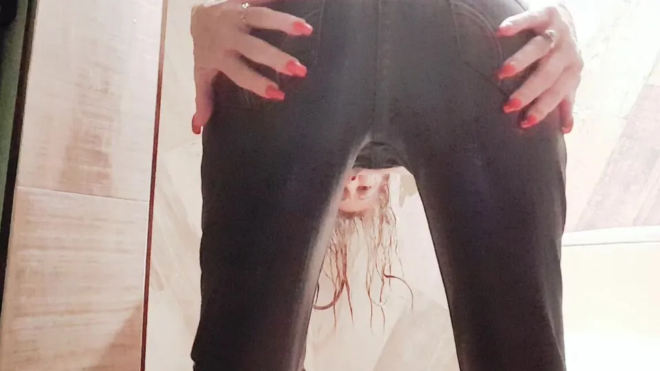 "Stormi Winters" cock tease, jeans/pants wetting, shower scenes Tight Wet Jeans manyvids