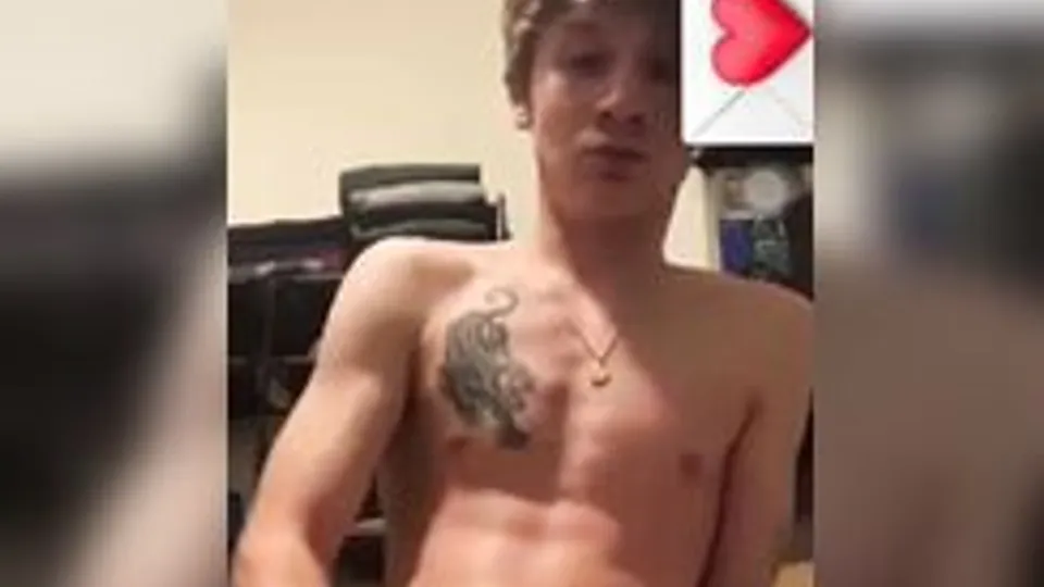 STR8 19YO baited moans and cums