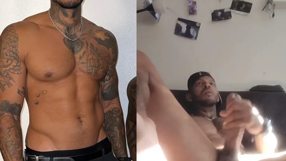 BBC Fingers His Hole, Cums Hard