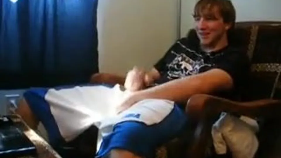 Str8 College Dude Beats off While Friend Records - ThisVid.com