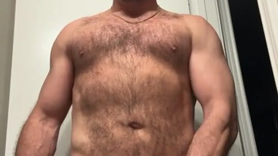 Str8 hairy dad showing off huge balls and cock - ThisVid.com