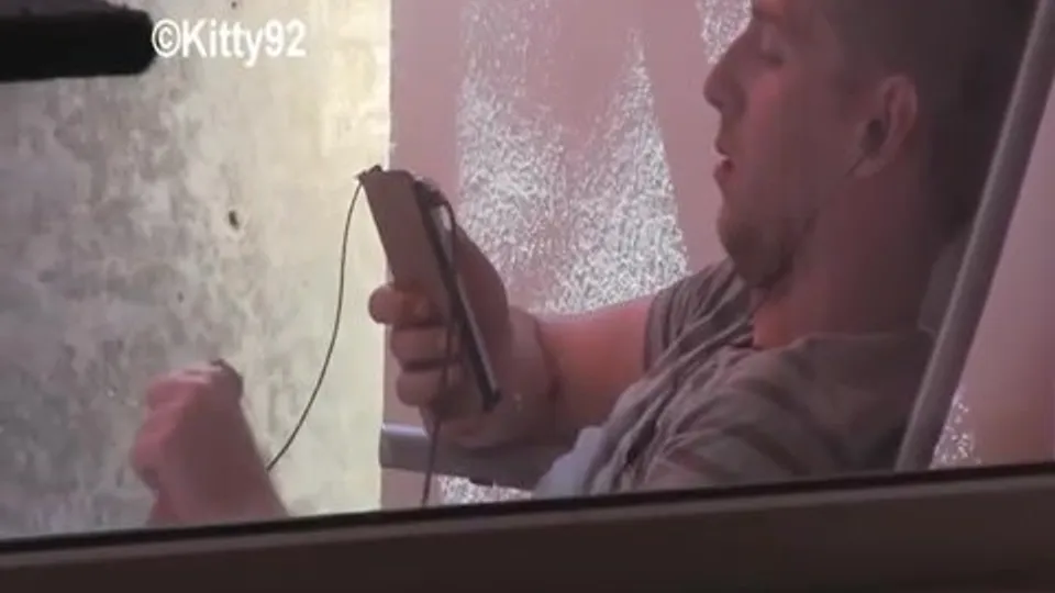 Str8 Roommate Caught On The Balcony! - ThisVid.com