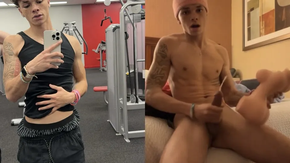 Str8 teen jock cums from *TOY* - ThisVid.com