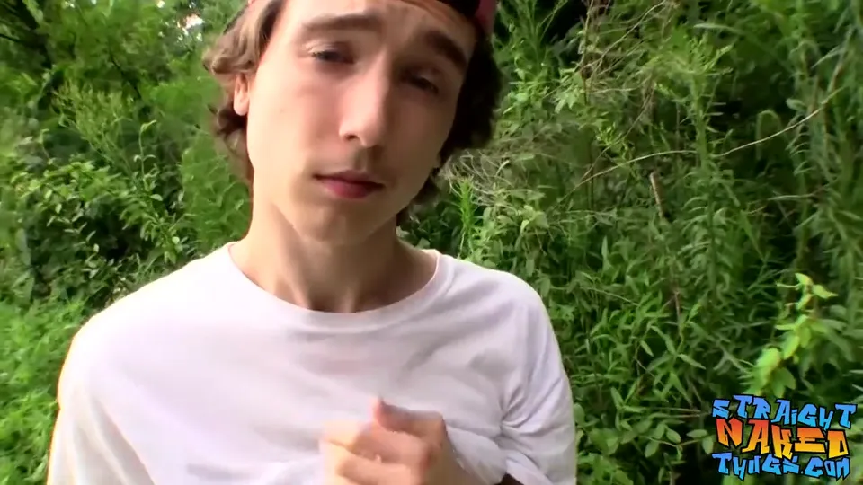 STRAIGHT DEVIANT SEAN JOHANSEN JACKING OFF IN THE WOODS