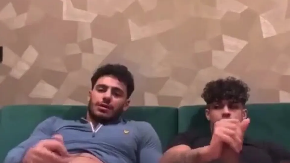 Straight friends jerk off together on cam - video 2 - ThisVid.com