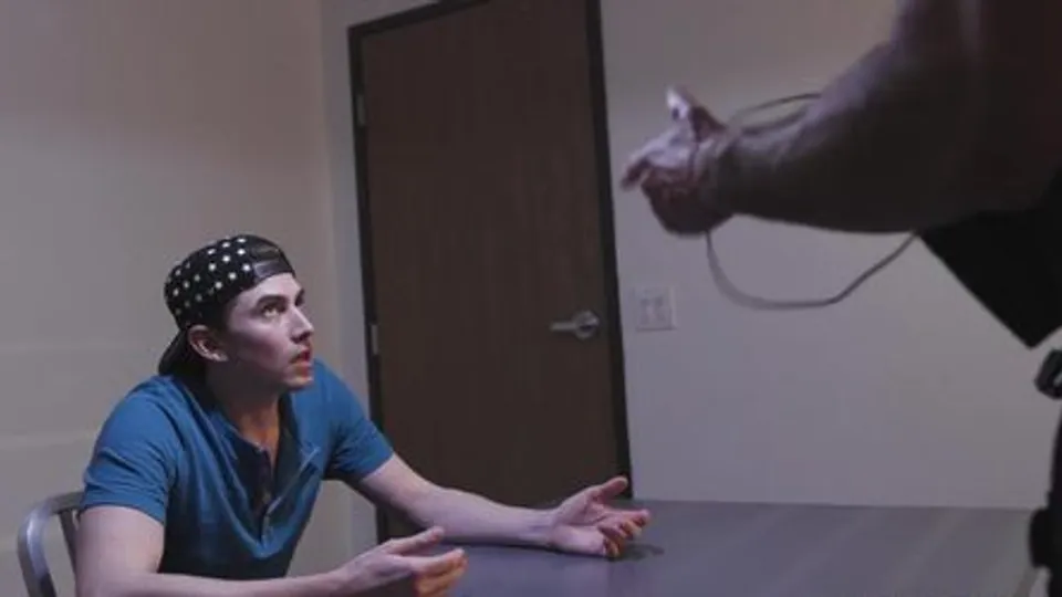 Straight guy caught at border control and gets fucked by officer (Nick Capra, Straight guy Jack)