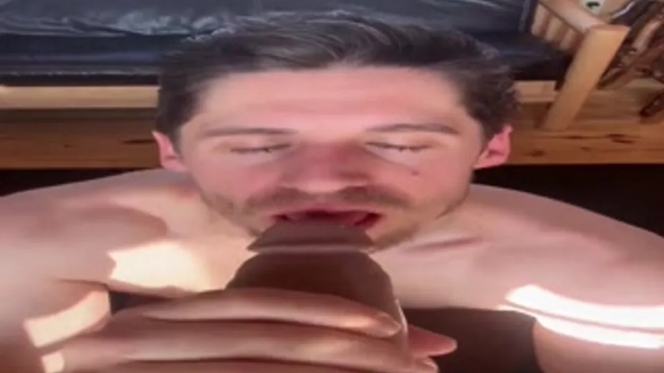 Straight Guy Drooling For Dick, Straight Virgin Ass Fucked Self By Dildo, Anal Masturbation And Self Facial Spermy Cum Eating (11)