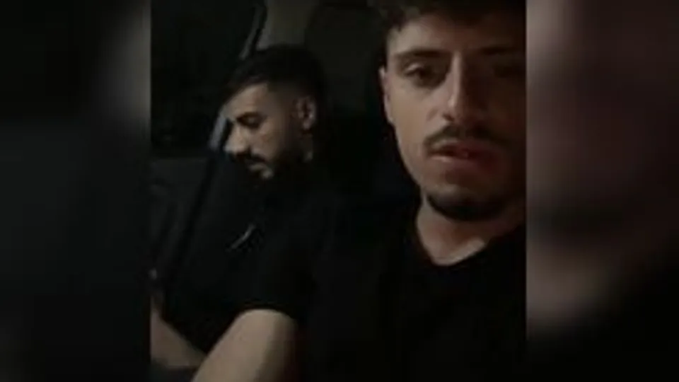Straight Italian boys show their dicks in car porn public