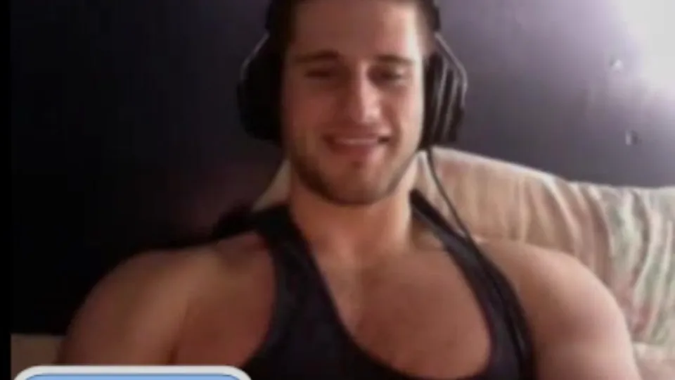 Straight Muscular College Jock Jerks Off For Fake Girl - ThisVid.com