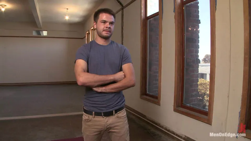 Straight stud's huge uncut cock edged by two guys