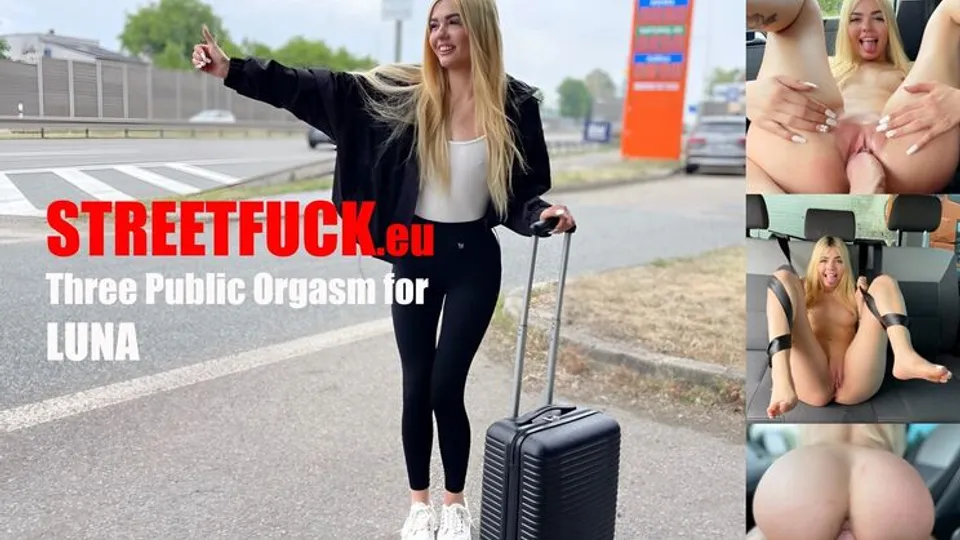 Street Fuck - Marcello BravoLuna Bbunny - Streetfuck Three Orgasm for Luna BBunny 