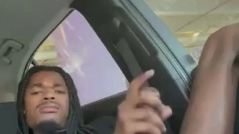 Stroking his massive dick inside his car *cumshot* - ThisVid.com