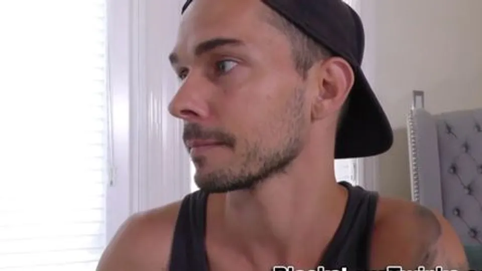 Stud gobbles and rides black cock