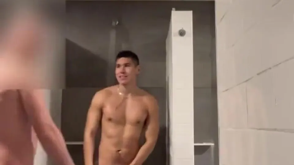 Sucking Cock in the Gym Shower - ThisVid.com