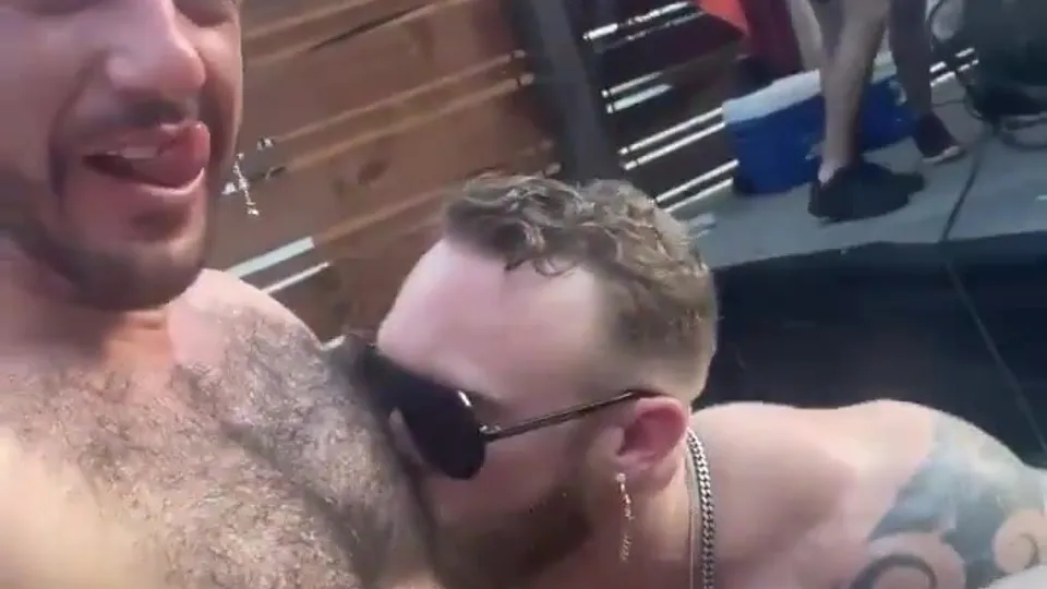 Sucking friend in public - ThisVid.com