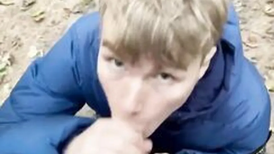 Sucking friend's dick in the woods gay boys porn