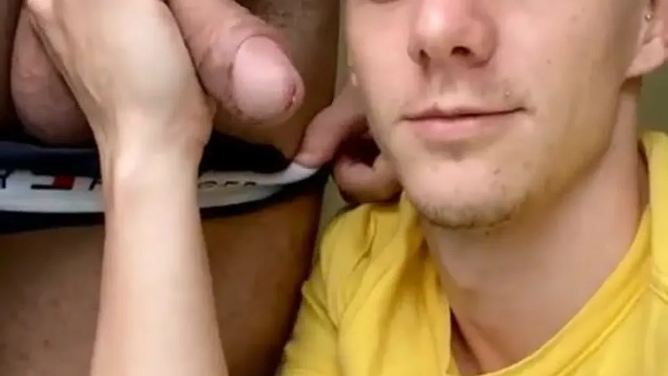 Sucking his straight friend with cum in mouth - ThisVid.com