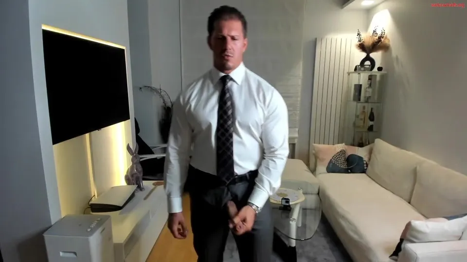 Suit daddy whips out his big dick and cums on your face - ThisVid.com