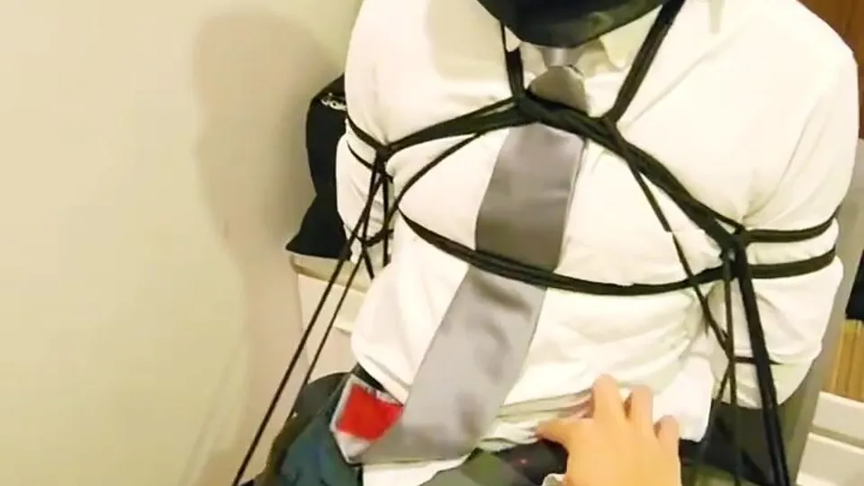Suit man tied & vibrator made him cum in underwear - ThisVid.com