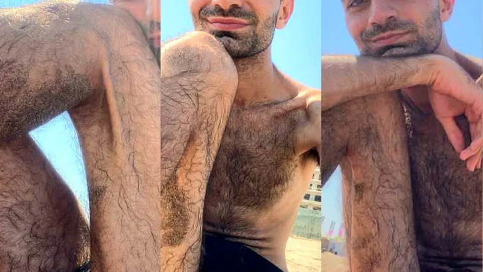 Sun, beach, sand and a hairy big dick - ThisVid.com
