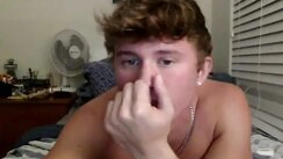 SUPER CUTE BLOND BOY SHOWS OFF THAT PERFECT PINK HOLE