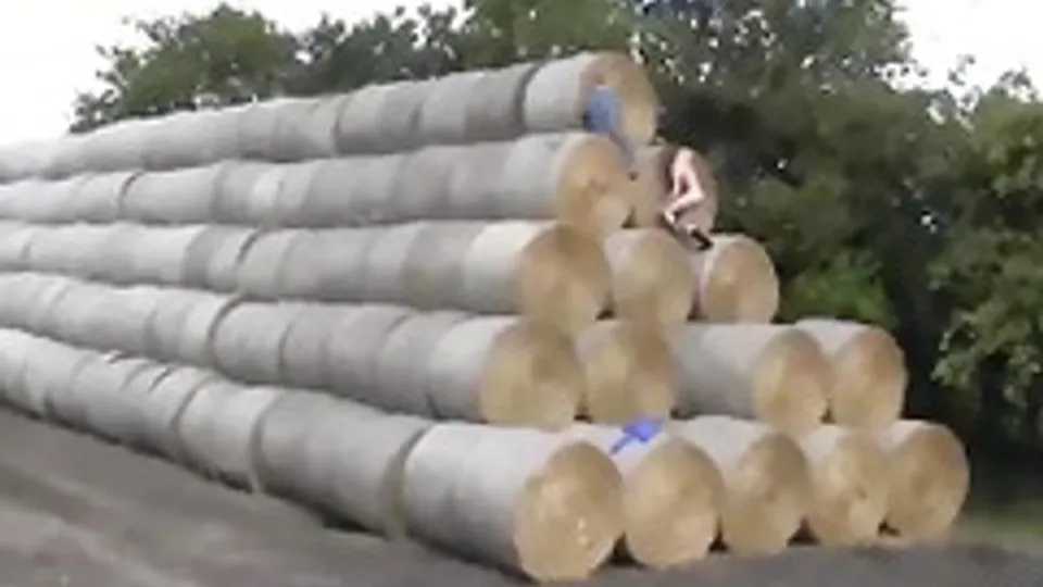 Sweet young euro farm boys fucking hard on a haystack