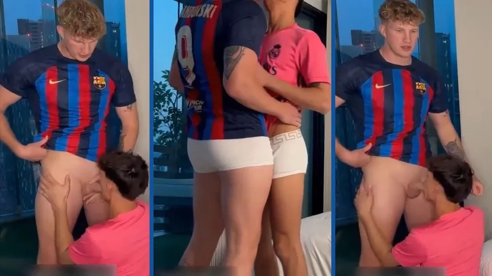 Tall blond jock spoils his pretty boy