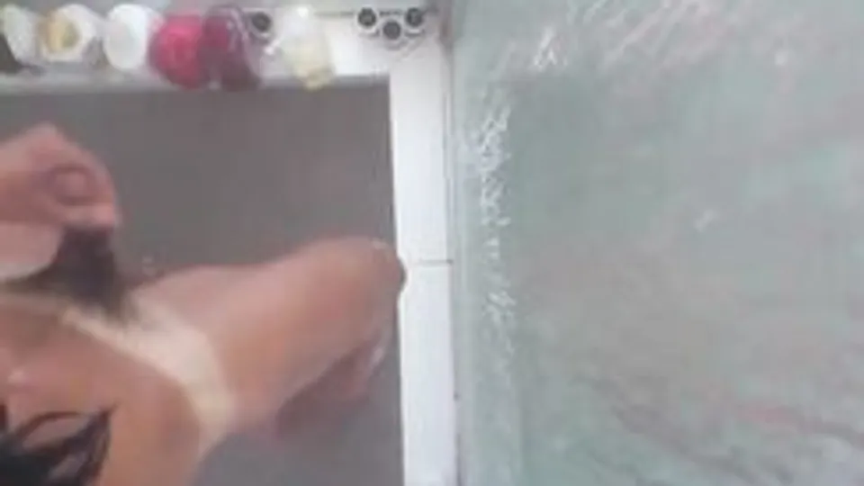 tanned teen shower wank