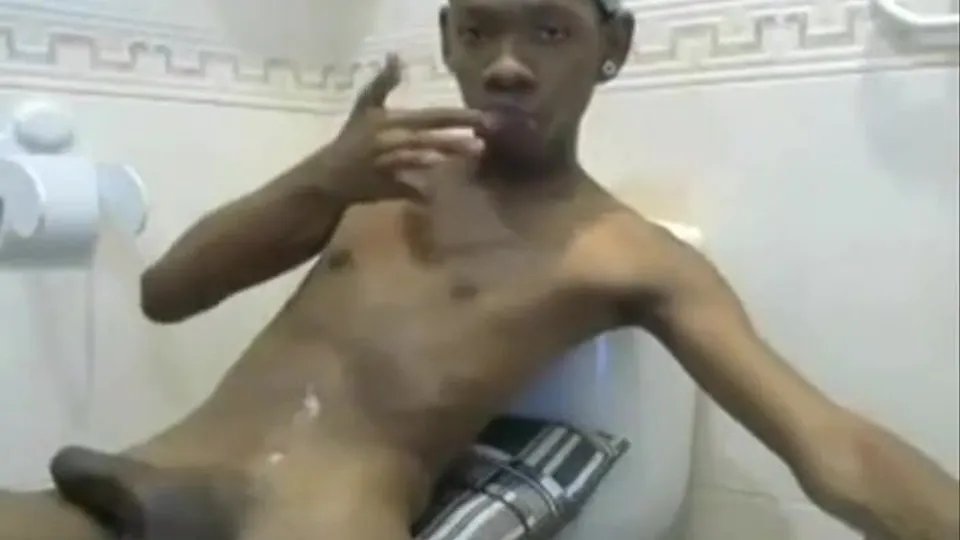 Tasty twink finger licking cum