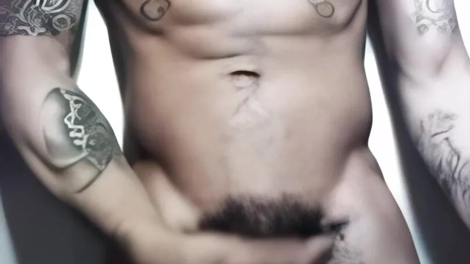 Tattooed black inmate stroking his Prison Dick - ThisVid.com