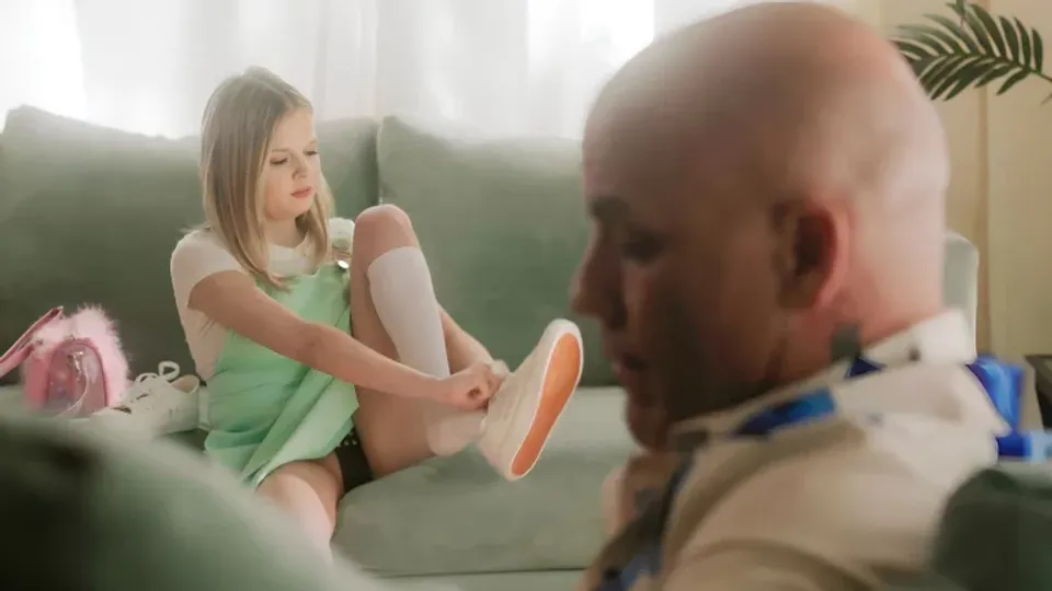 Coco Lovelock's Chastity Belt Removal by Stepdad