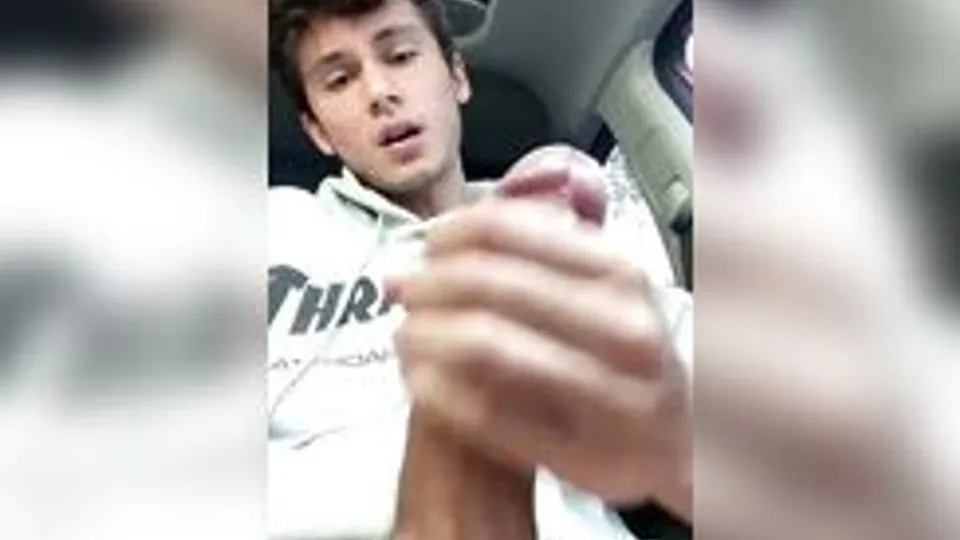 Teen Boy Car Wank Amateur Solo
