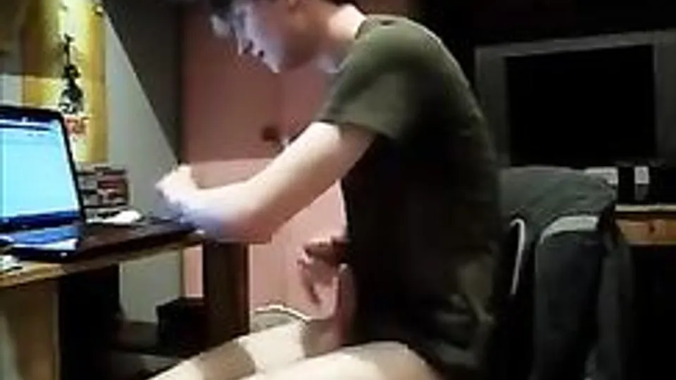 Teen boy cums a