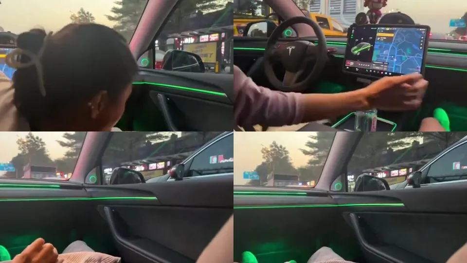 Tesla owner gives oral sex while waiting for green light 