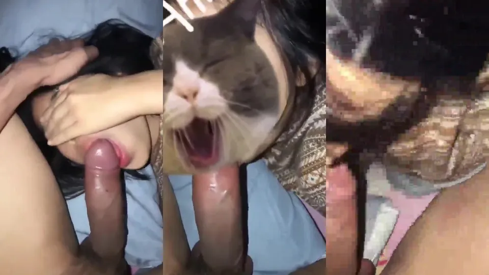 Thai girl with braces eats big cock  