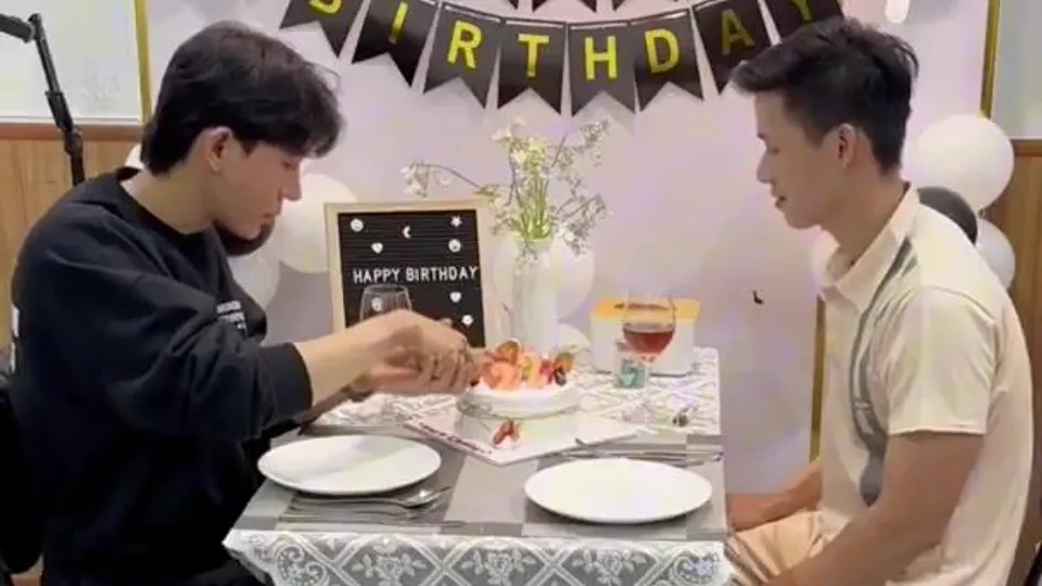 The birthday celebration