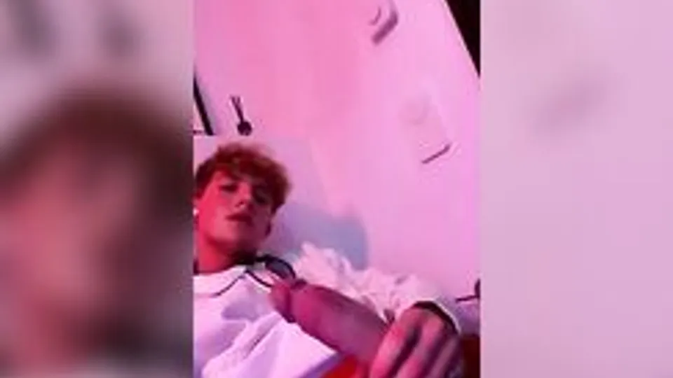 The boy masturbates obsessively