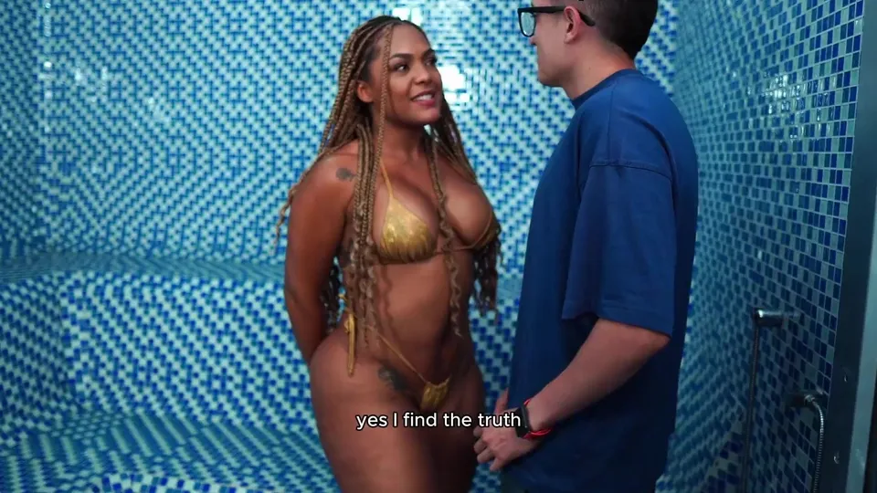 Latina Milf Heats Up Hammam with Interracial Sex