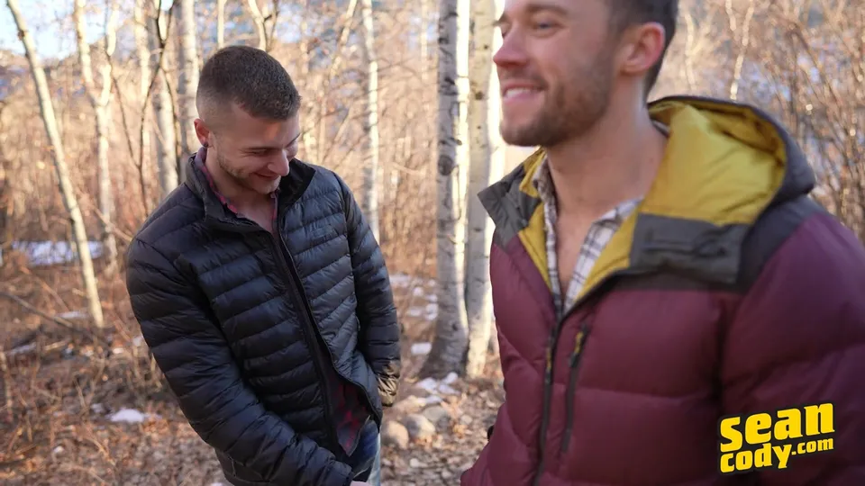 Cabin Orgy: Wood Chopping Leads to Five-Way Gay Action