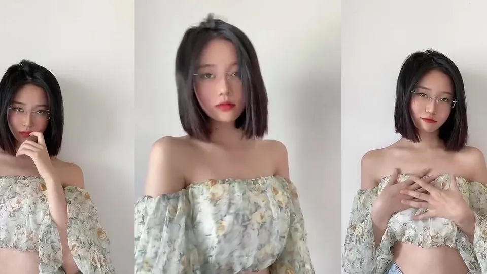 The sexy and seductive girl with glasses 