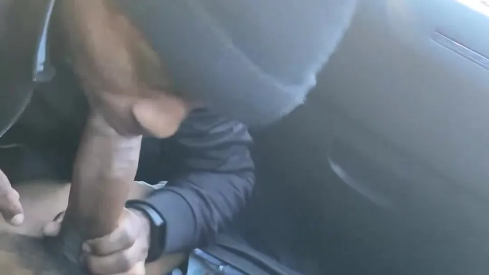 Thirsty black fag sucks a big dick in the car - ThisVid.com