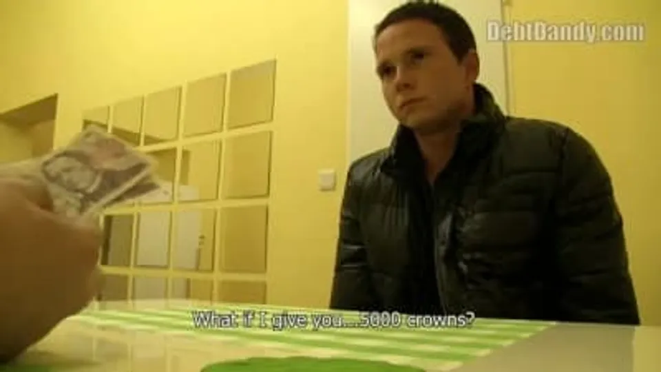 This young gay man really likes money!