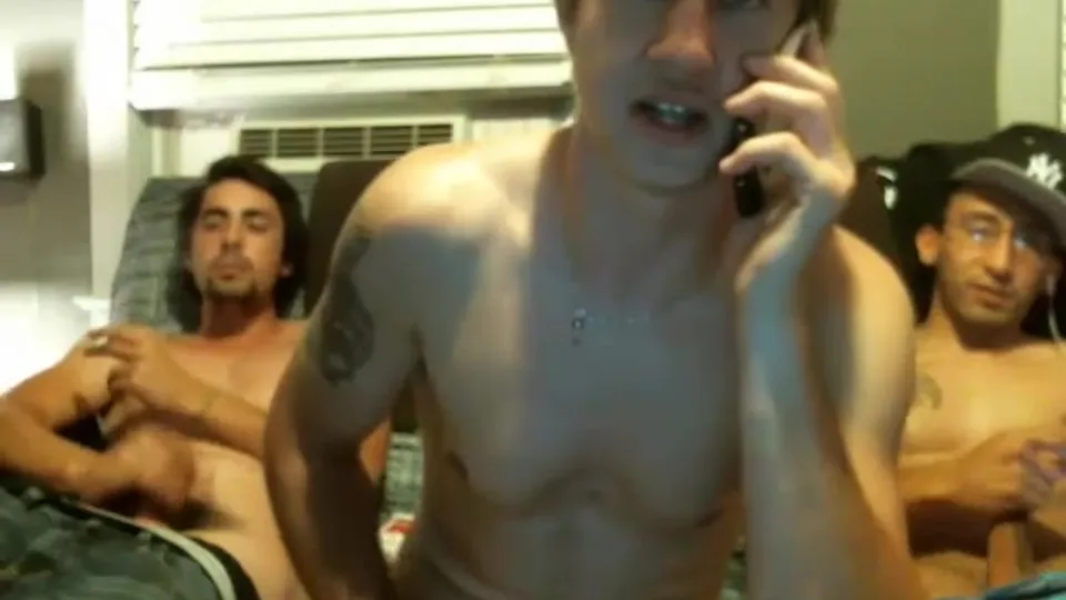 Three friends jerking big dicks together 2 - ThisVid.com